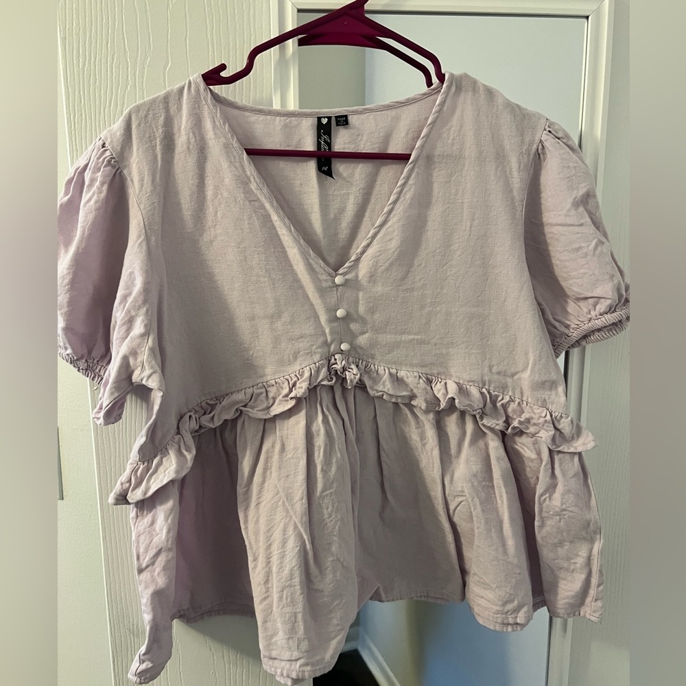 Boutique “Influence” Ruffle Top